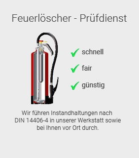 Prüfung Feuerlöscher nach DIN 14 406 Teil 4