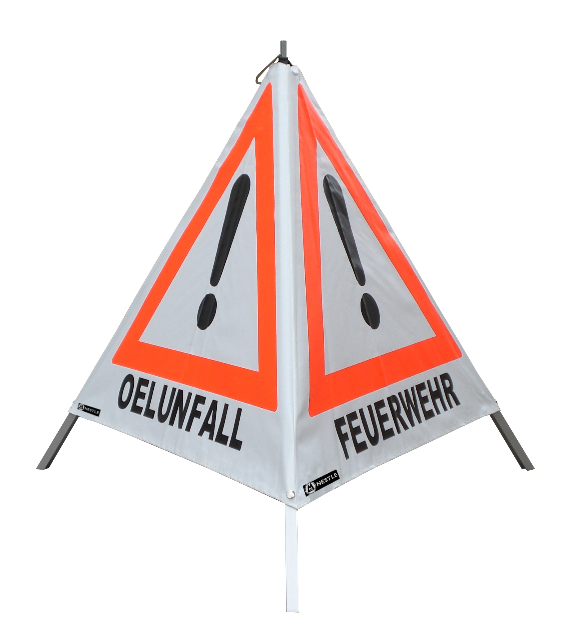 Faltsignal 700 mm mit Feder FEUERWEHR/UNFALL/ÖLUNFALL