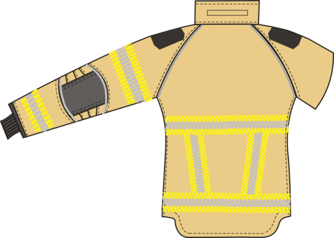 12-6009_hinten Einsatzjacke X-Pro Dynamic, gold