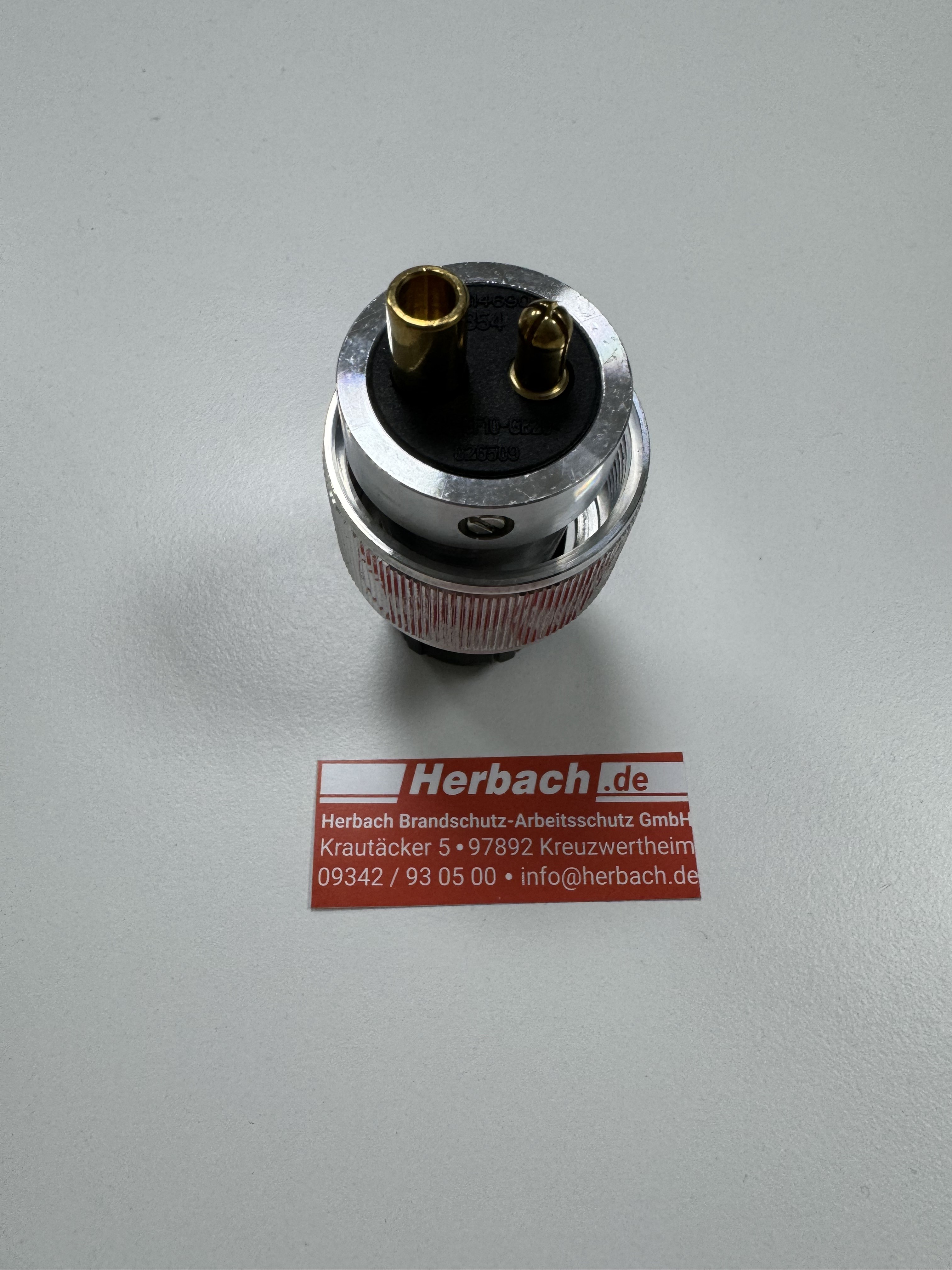Stecker C nach DIN 14690 aus LM mit Überwurfmutter