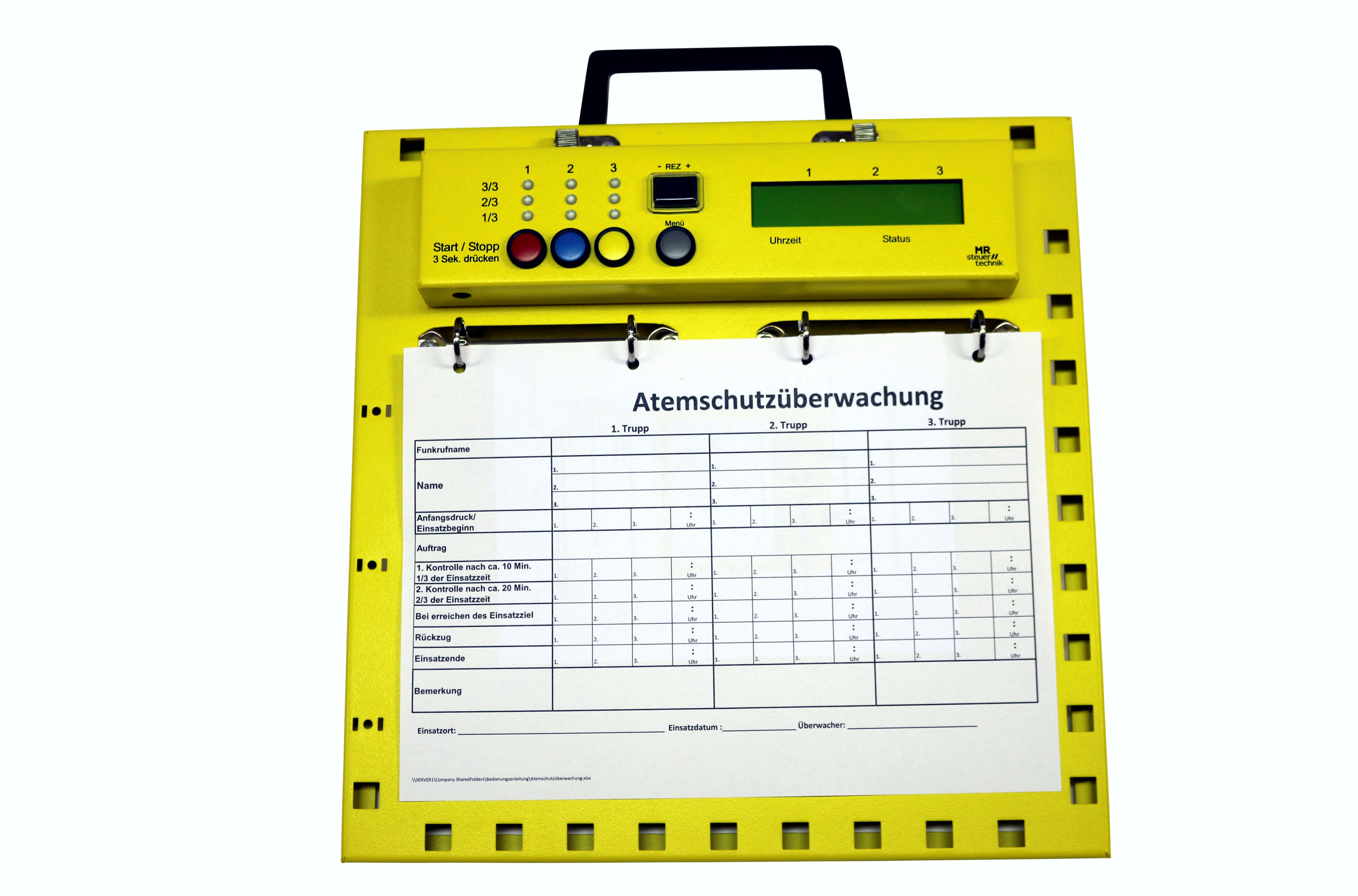 Atemschutz-Überwachungstafel atur-X für 3 Trupps