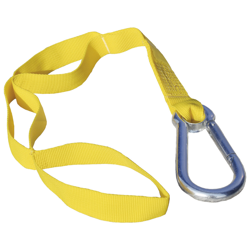 Seilschlauchhalter mit Karabiner, Abmessung LxB 62 x 2,5 cm