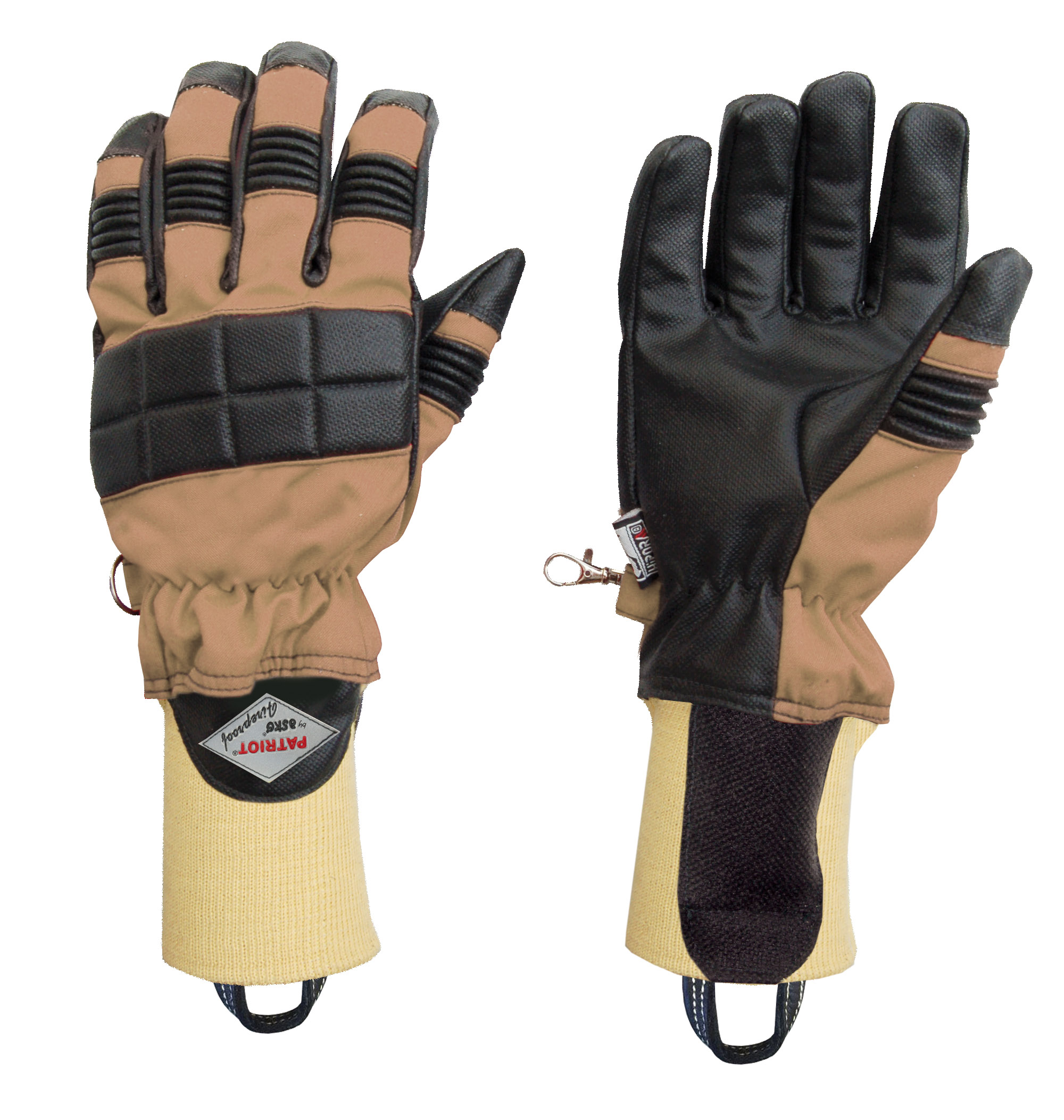 Askö Feuerwehrhandschuh PATRIOT FIREPROOF beige, Strickbund