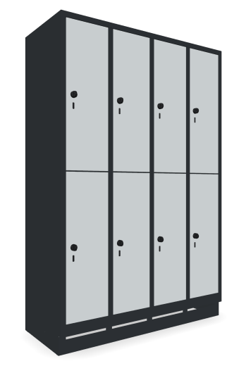 Garderobenschrank doppelstöckig S 3000 Evolo