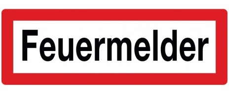 Hinweisschild für den Brandschutz, DIN 14461, Feuermelder,
