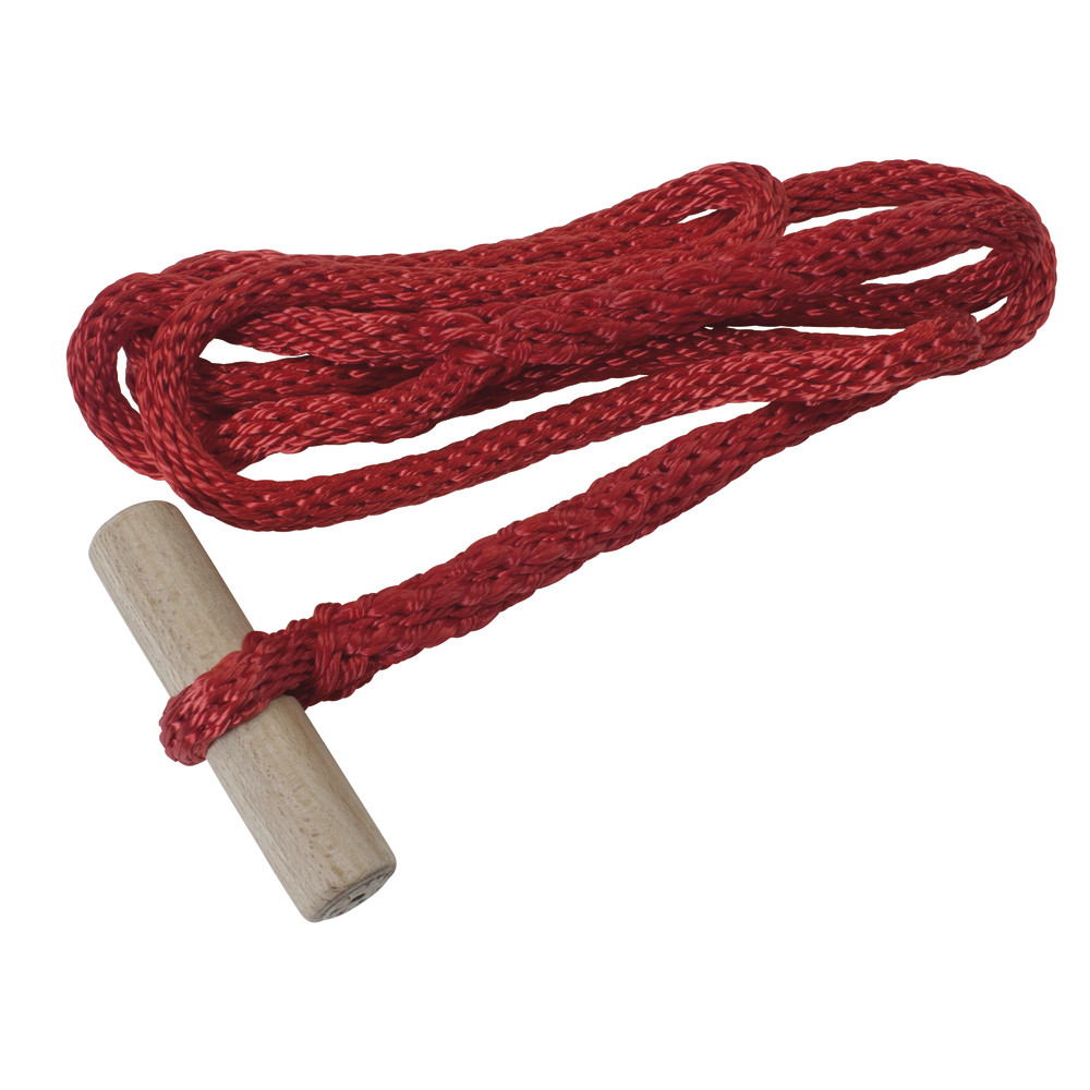 Seil-Schlauchhalter DIN 14828 rot, 1600 mm, Holzknebel