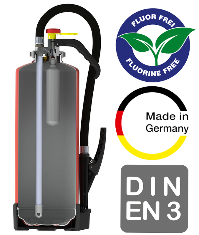Schaumauflade-Feuerlöscher Si 6 BF ECO 9 LE Fluorfrei