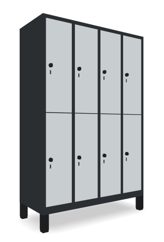 Garderobenschrank doppelstöckig S 3000 Evolo