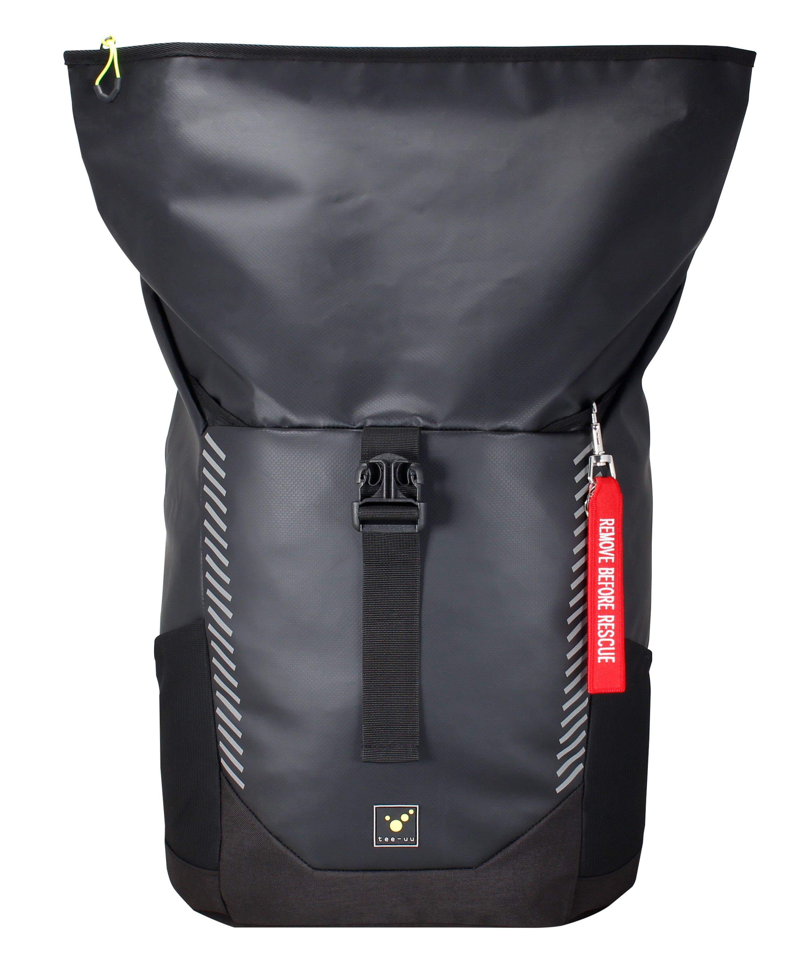 tee-uu_4708-9005_carobag_rolltop-bag_black_front_frontal_big TEE-UU CAROBAG Rolltop-Rucksack