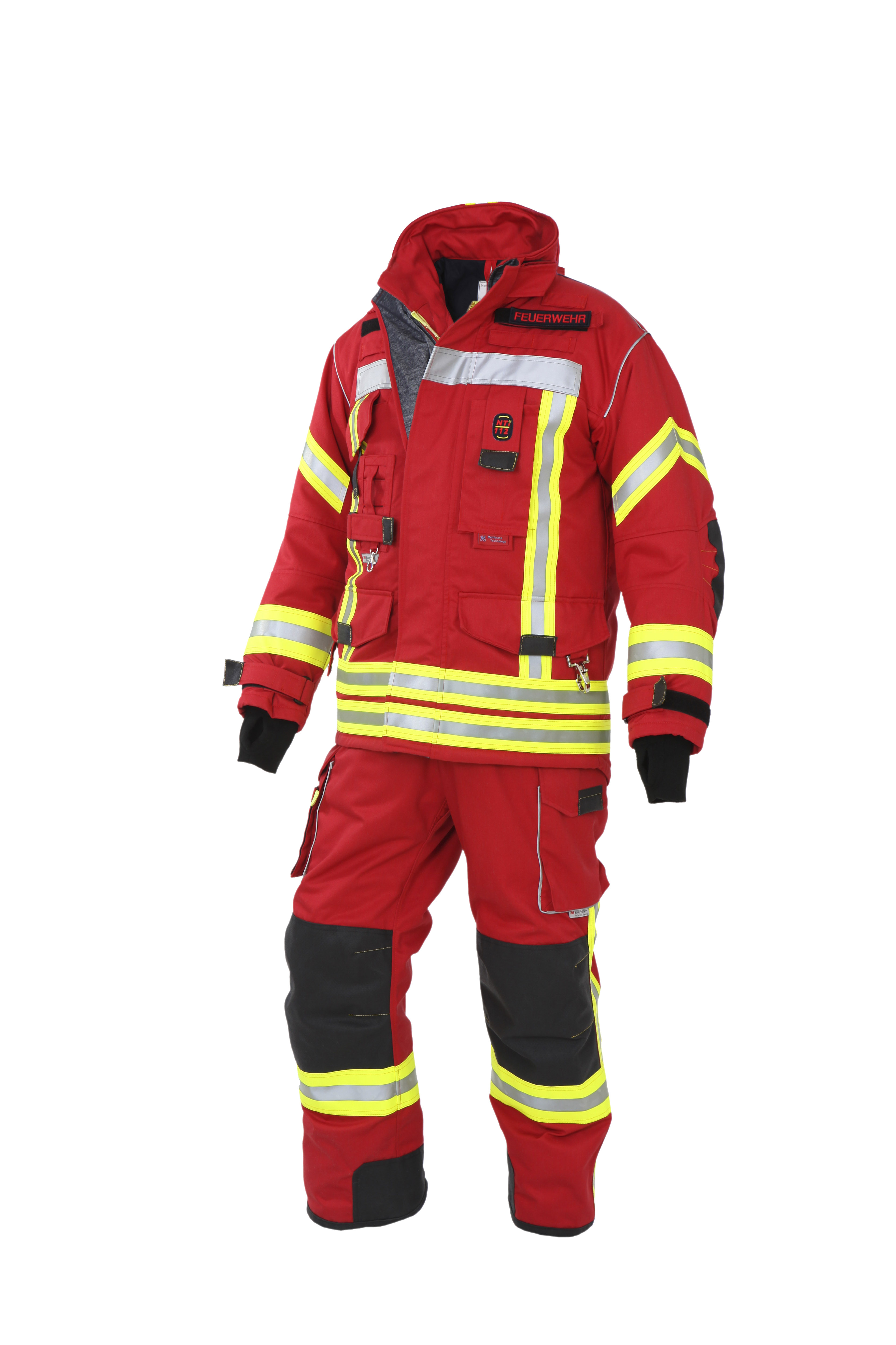 Feuerwehr-Überjacke NTI rot EN 469