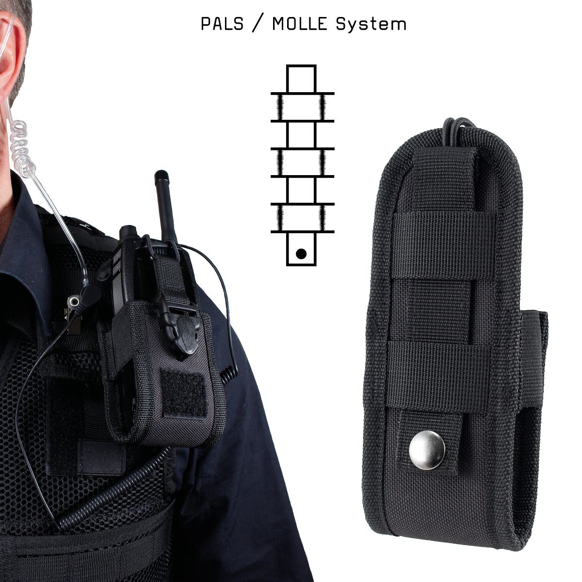 TEE-UU COM TAC Digitalfunk-Holster MOLLE/PALS
