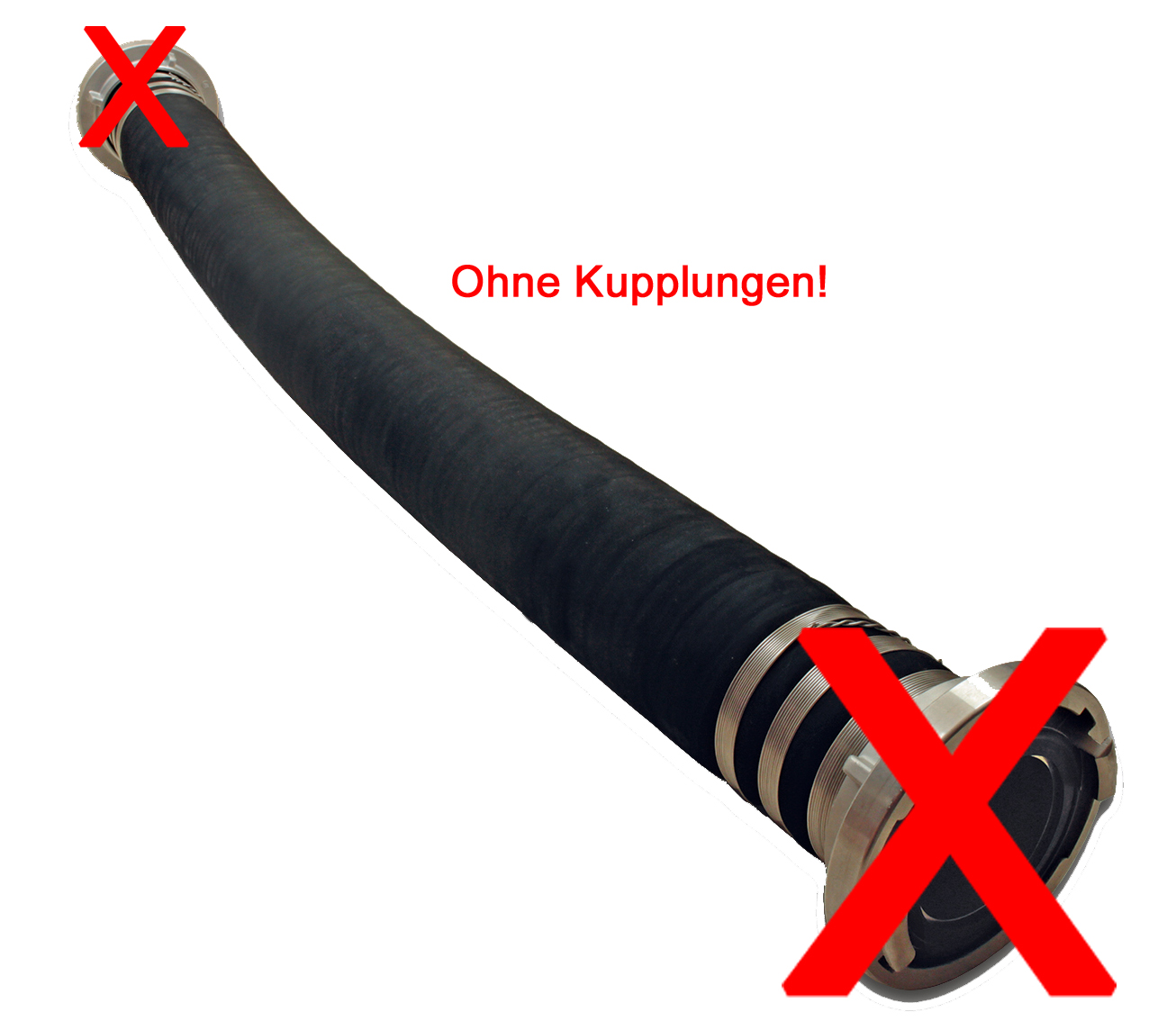 Saugschlauch A/110mm/1.5 m lang DIN EN ISO 14557 Gummi
