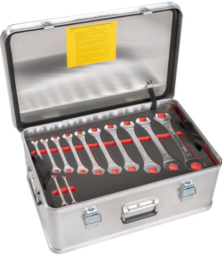 Kasten Werkzeugsatz Metall 1 mit Einlage und Inhalt