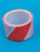 Selbstklebendes Warnband rot/weiß, 60 mm x 66 m