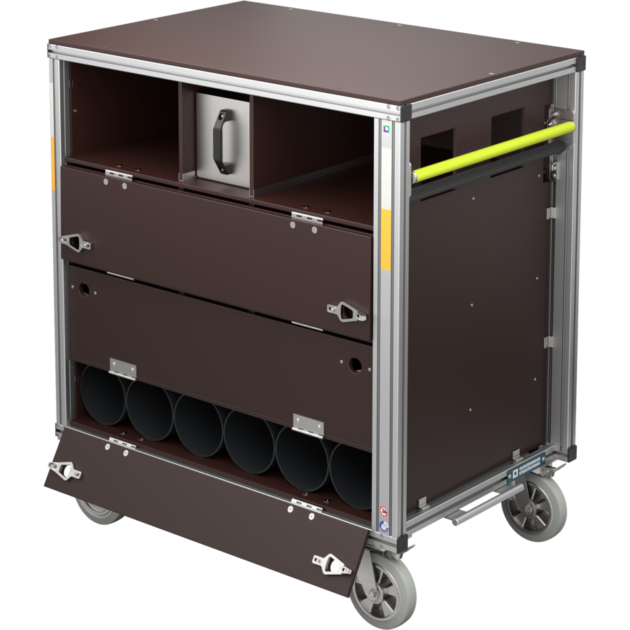 MUNK Rollcontainer für Lagerung von 6 AS-Geräte + Reserveflaschen