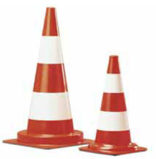 Verkehrsleitkegel 750 mm hoch rot tagesleuchtend