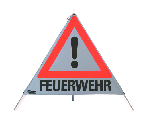 Faltsignal 900 mm ohne Feder 2x FEUERWEHR/1x UNFALL