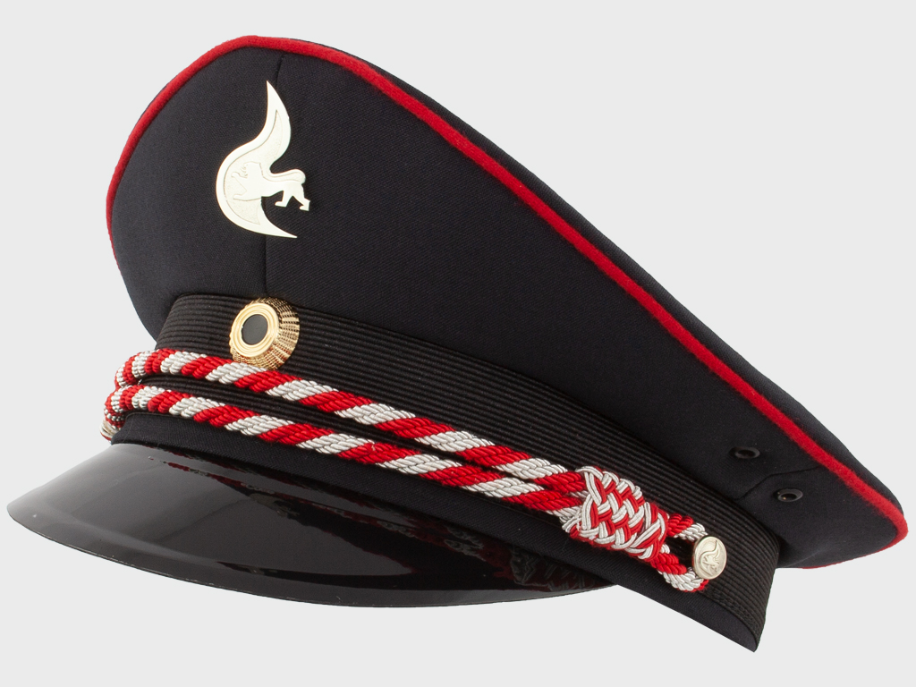 Schirmmütze mit Mützenkordel BaWü rot-/silberfarbig