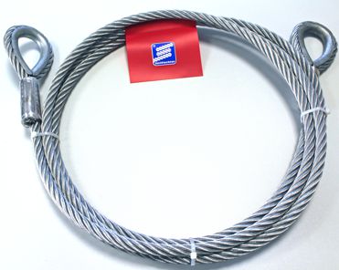 Abschleppseil aus Stahl, 5 m lang, DIN 76031