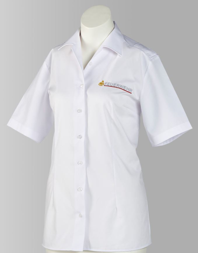 Damenbluse Damenbluse weiß, excellent Kurzarm BaWü