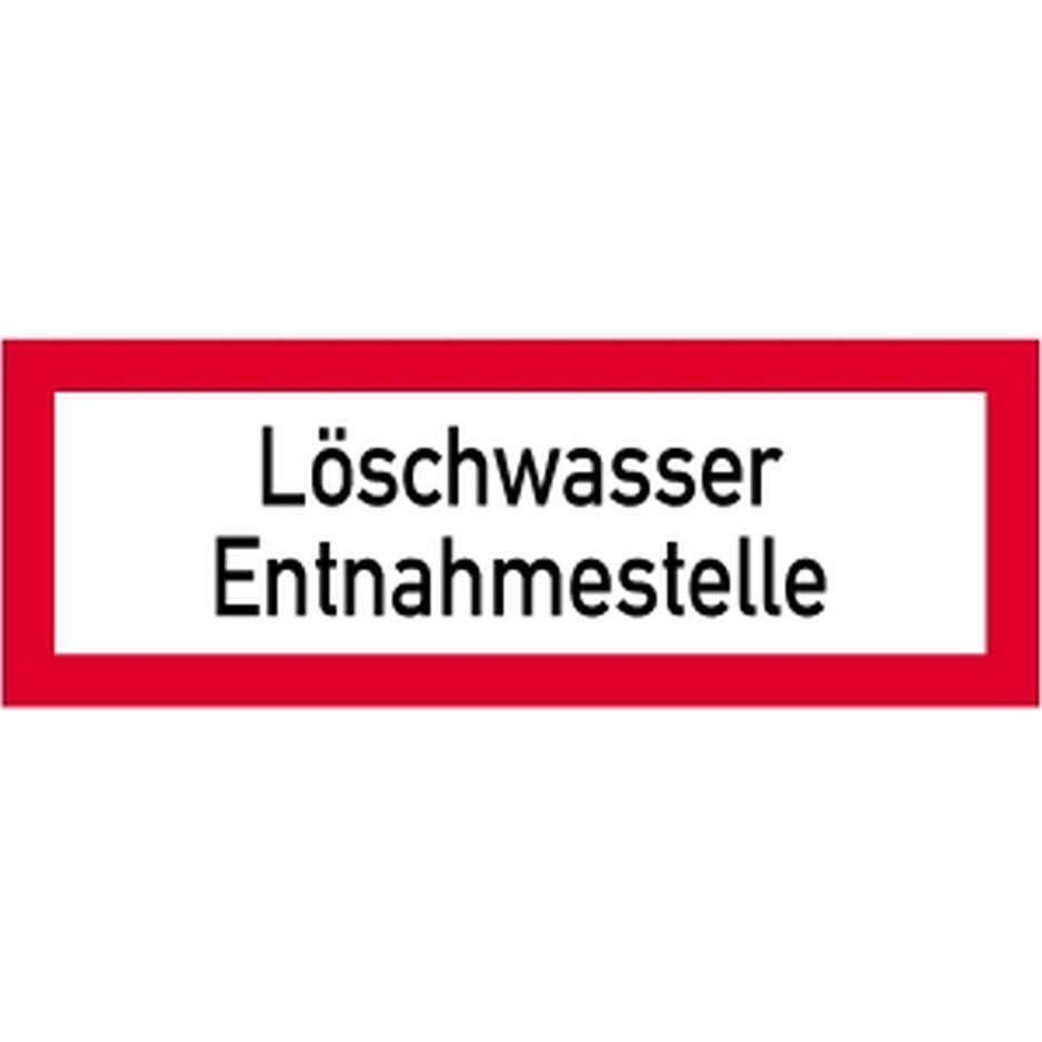 Brandschutzzeichen Löschwasser Entnahmestelle 297x105 Folie
