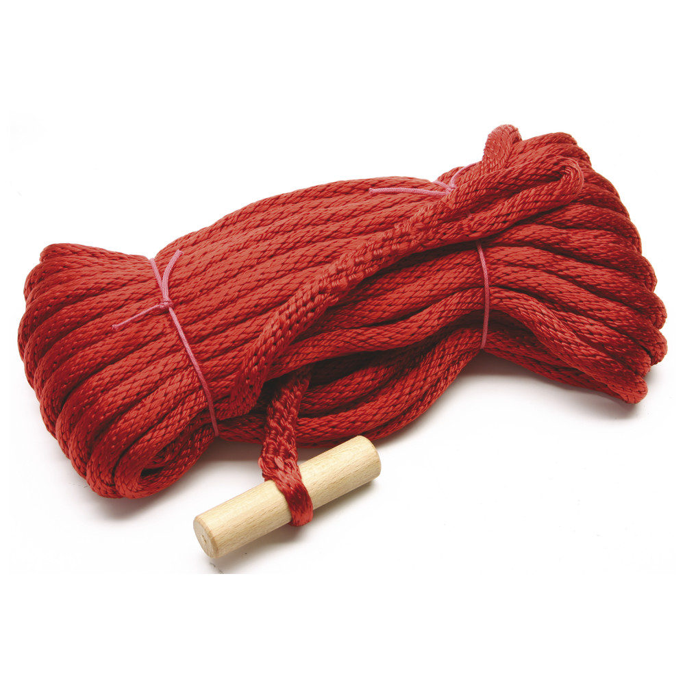 Mehrzweckleine DIN 14920 A20-H, Holzknebel, 20 m rot
