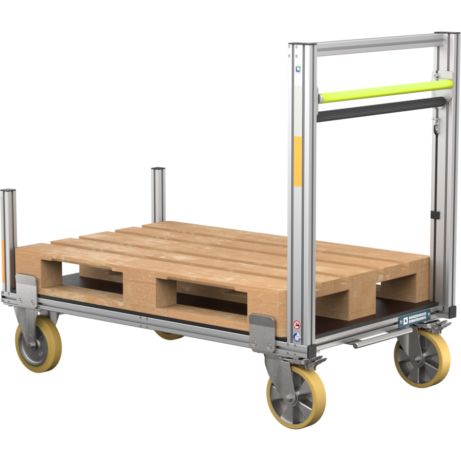 Rollcontainer mit Plattform und Seitenlasche