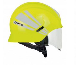 Feuerwehrhelm CASCO PF 1000 R  tagleuchtend neon mit silber Reflex