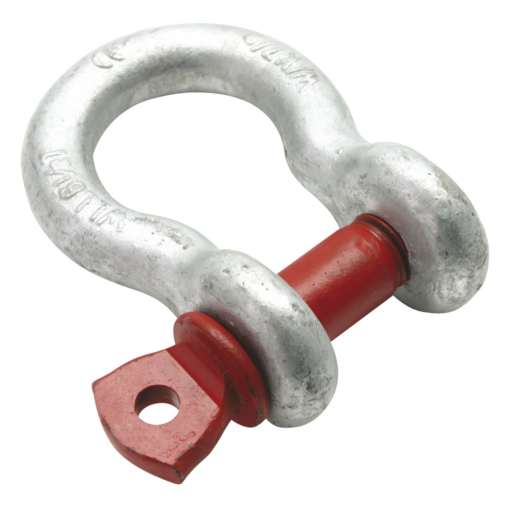Hochfester Schäkel  9.500 kg Tragf., Form A geschweift
