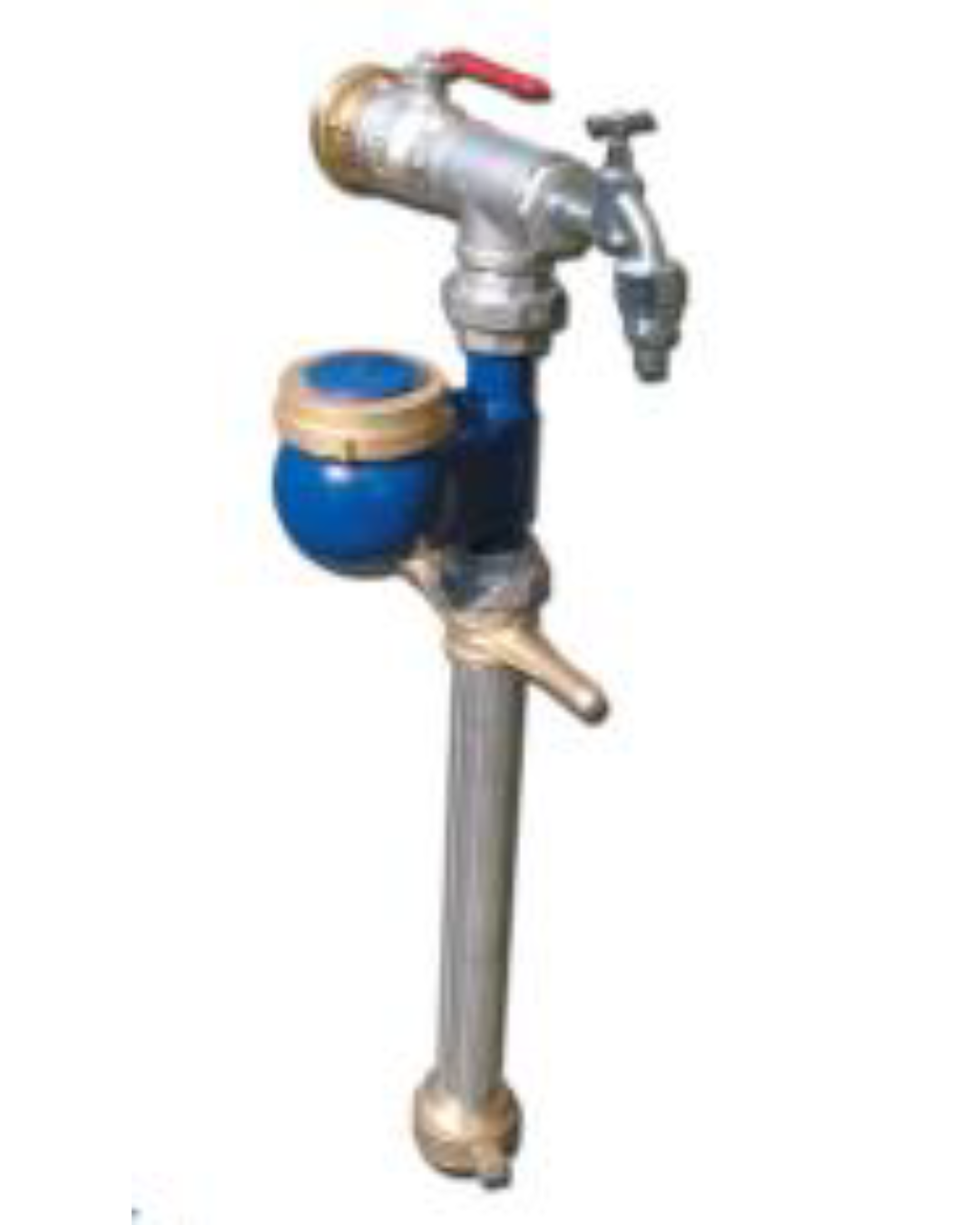 Standrohr Edelstahl / Messing DN80 mit Wasserzähler