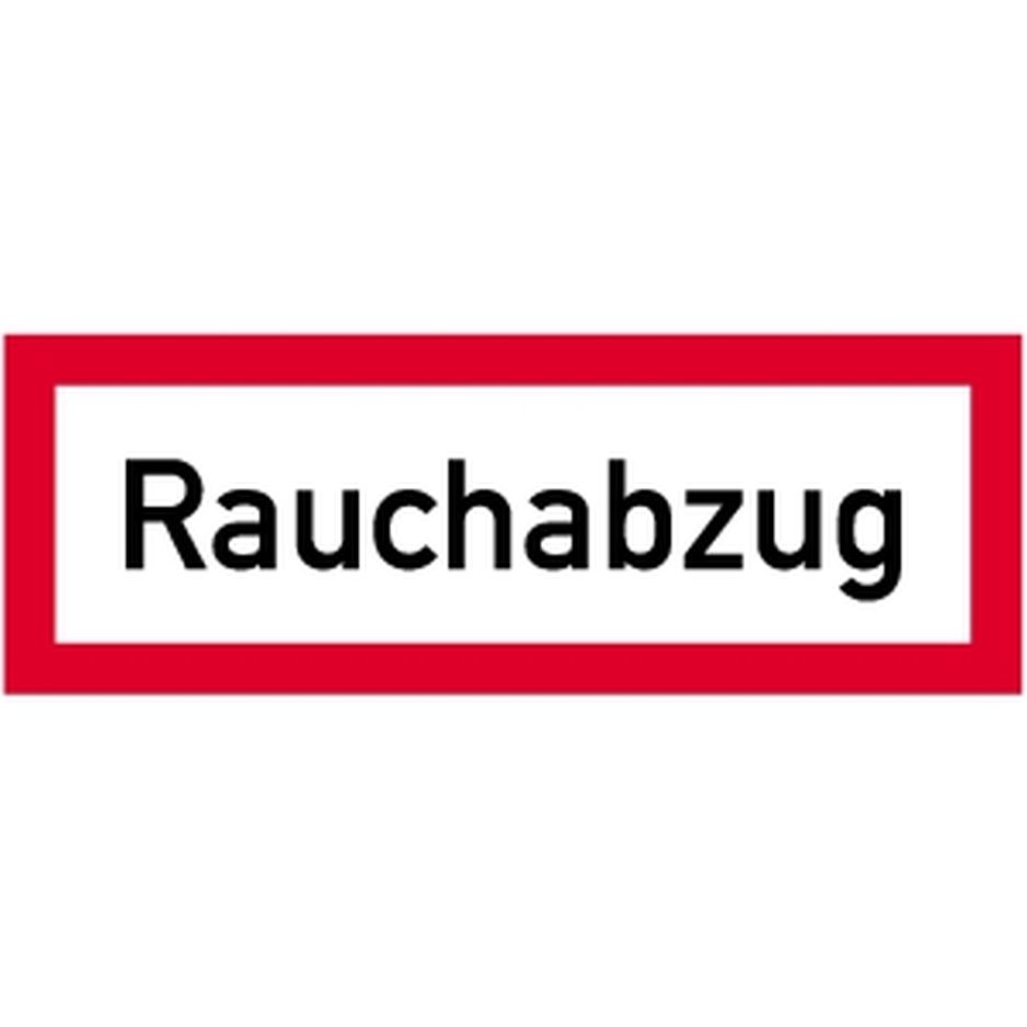 Brandschutzzeichen Rauchabzug 297x105mm Folie