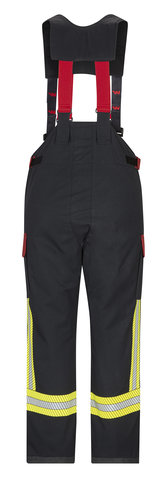 Einsatzhose X-Pro, schwarzblau/rot